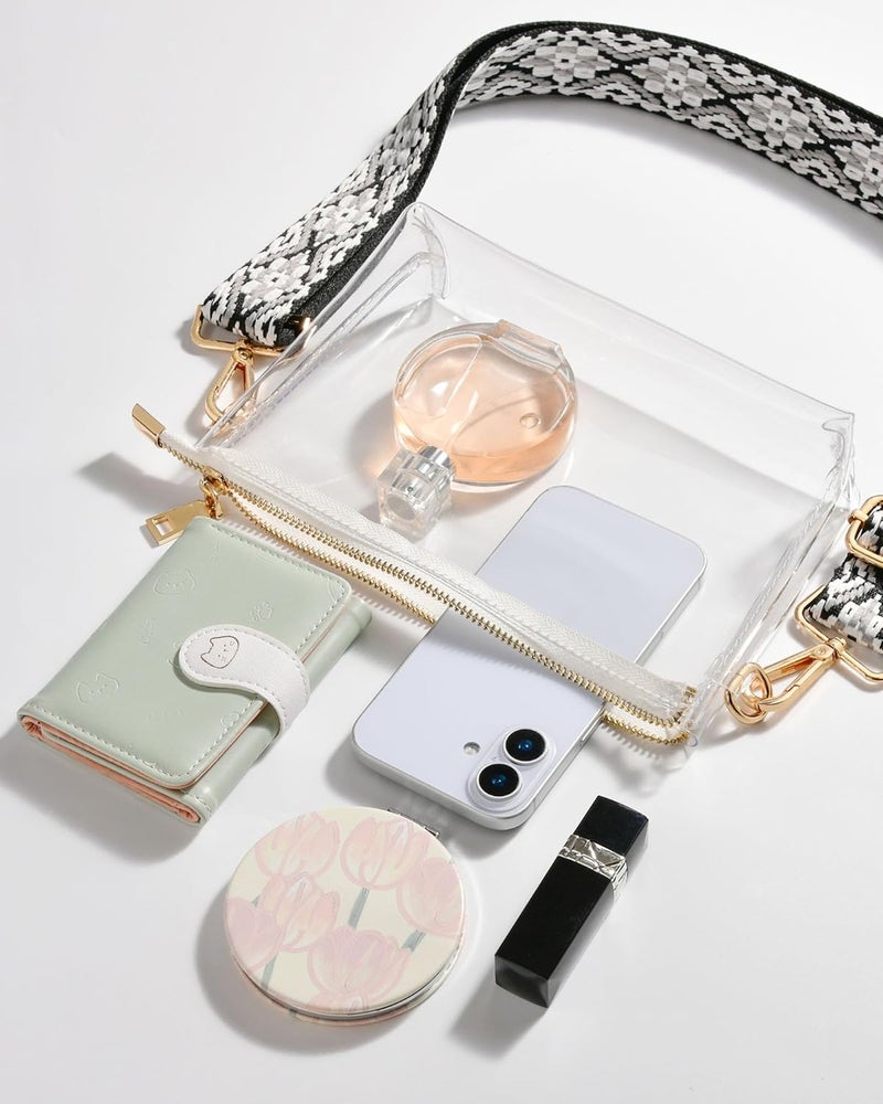 Vosturdy Store Clear Purse for Women, Small Clear Bag for Stadium Events, Crossbody Handbag for Concert, Party, Sport Fans - Image 5
